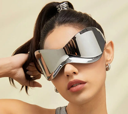 Futuristic Flair Wraparound Sunglasses