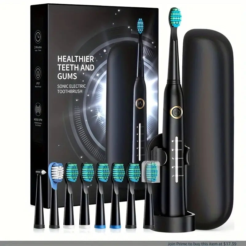 Electric Toothbrush, Sonic Toothbrushes with 8 Brush Heads 40000 VPM 5 Modes