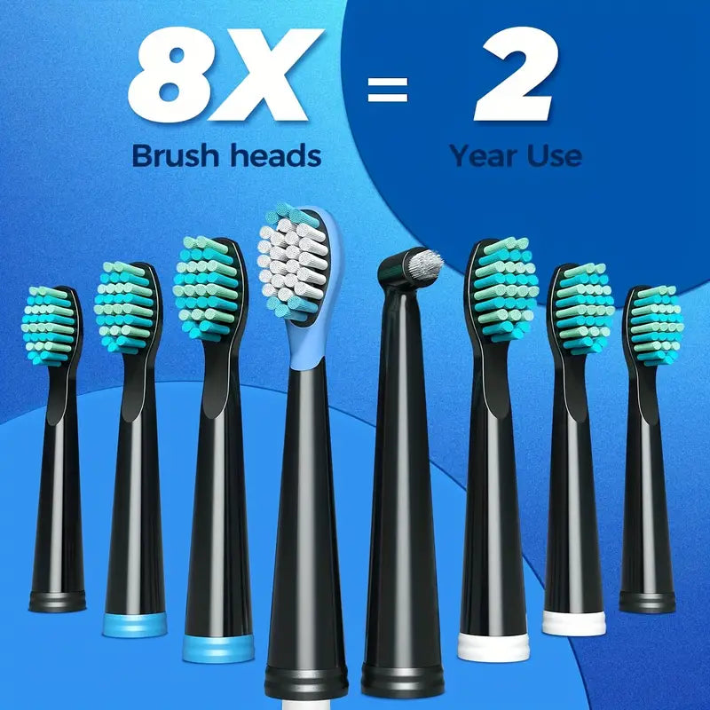 Electric Toothbrush, Sonic Toothbrushes with 8 Brush Heads 40000 VPM 5 Modes